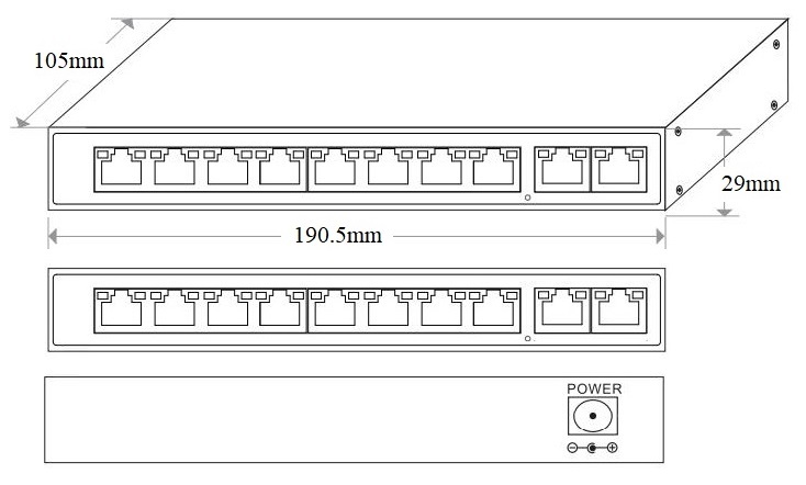 10 port gigabit PoE switch, PoE switches, PoE switch, PoE switch 8 port