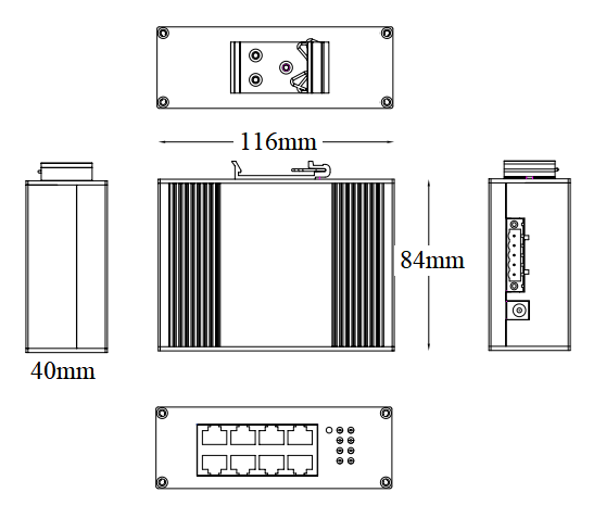 8 port industrial Ethernet switch, industrial Ethernet switch, Ethernet switch