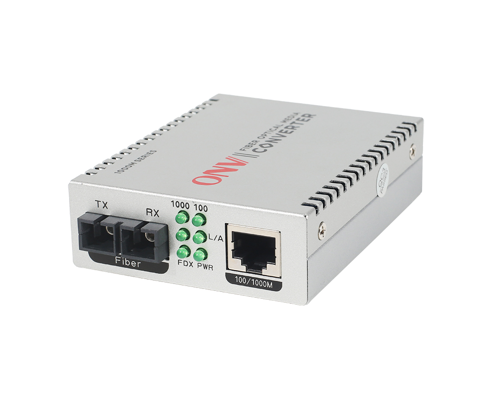 Gigabit 2-port single-mode dual fiber media converter