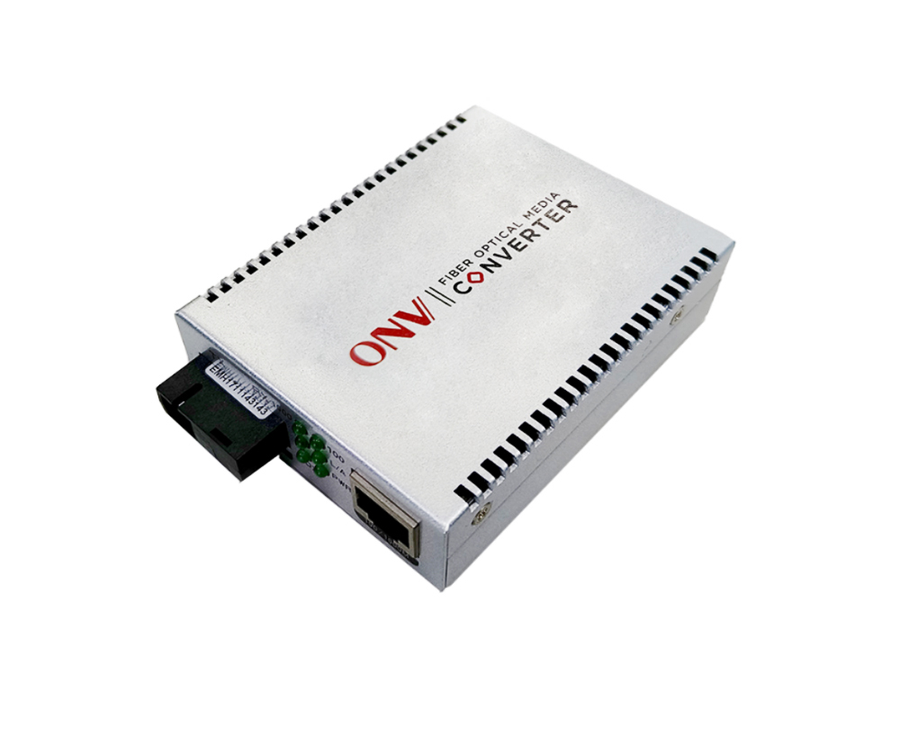 Gigabit 2-port single-mode single fiber media converter