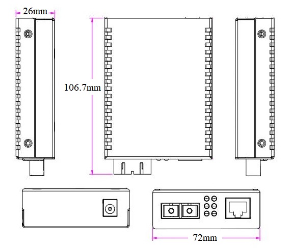 media converter, media converter Gigabit, fiber media converter