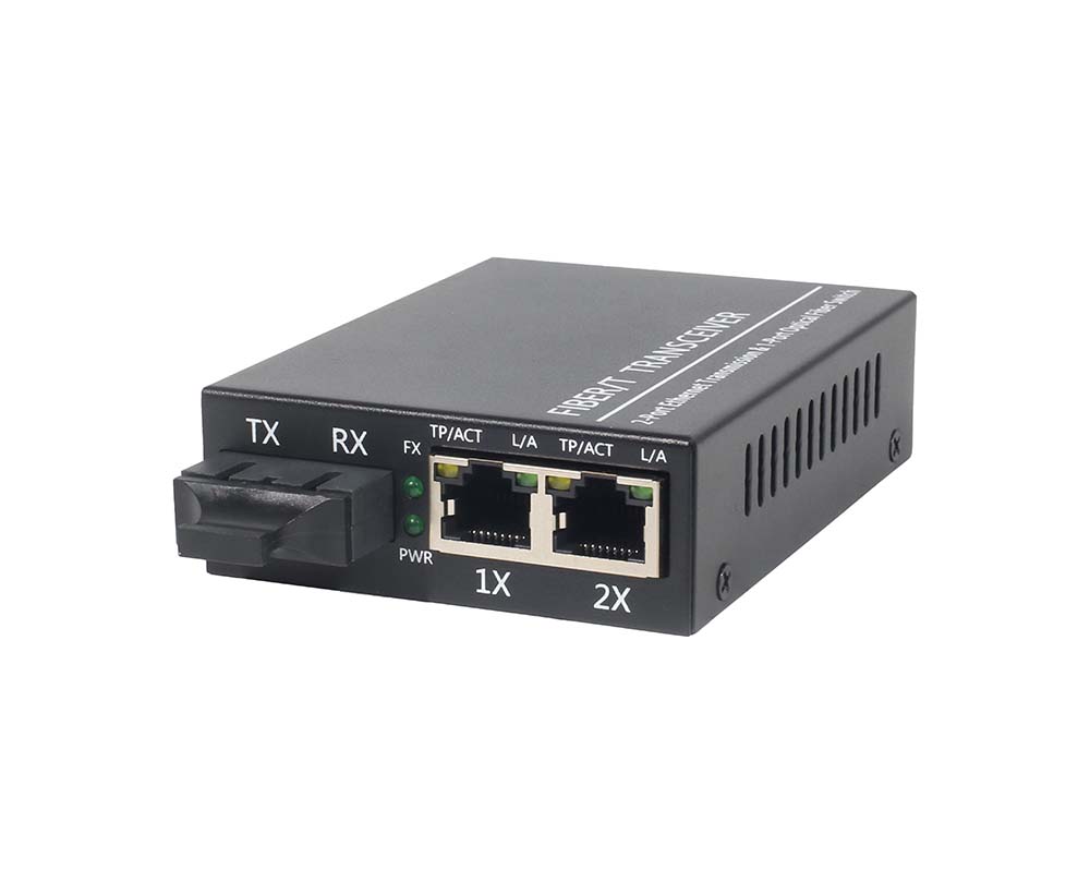 10/100M 3-port single-mode dual fiber media converter