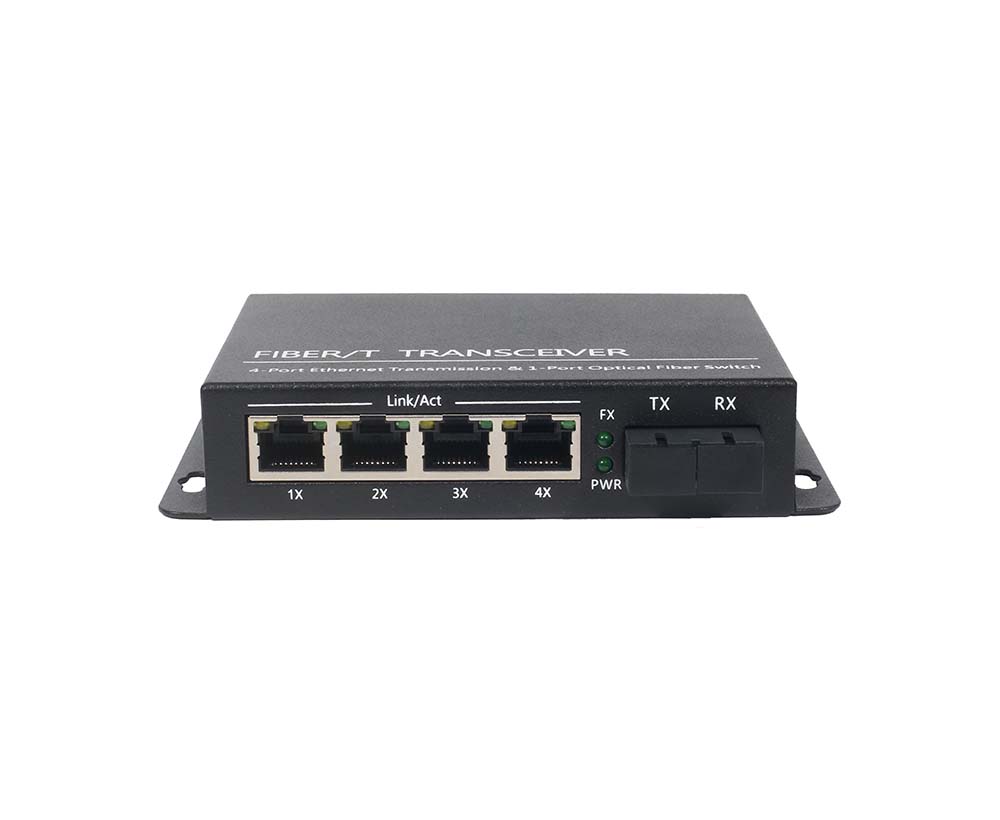 10/100M 5-port single-mode dual fiber media converter