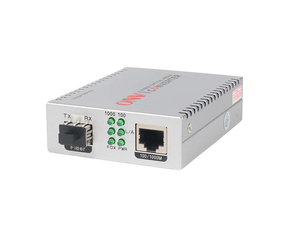 Gigabit 2-port single-mode dual fiber media converter