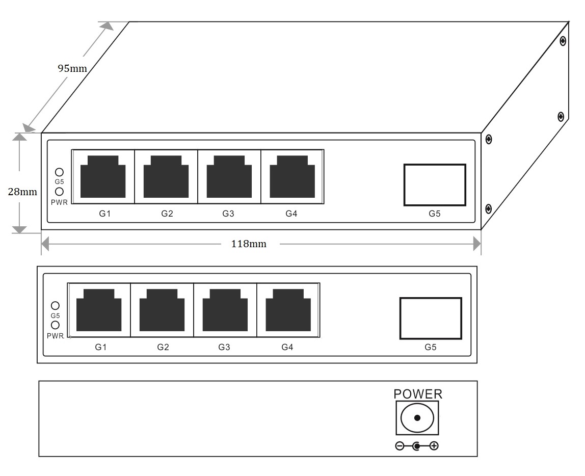 single-mode dual fiber gigabit media converter, fiber media converter