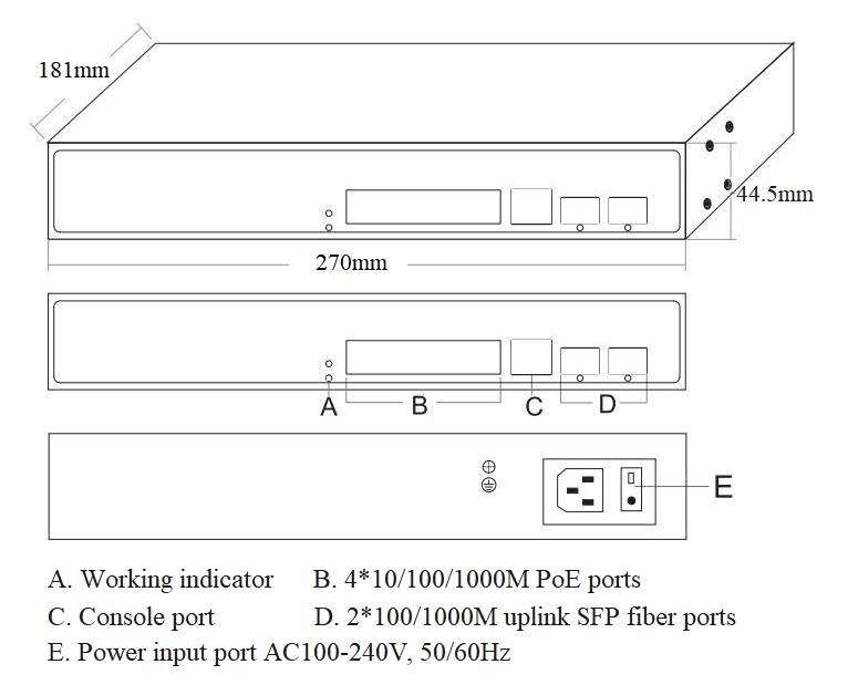 PoE switch 4 port, PoE switch, PoE switch managed, PoE switch gigabit