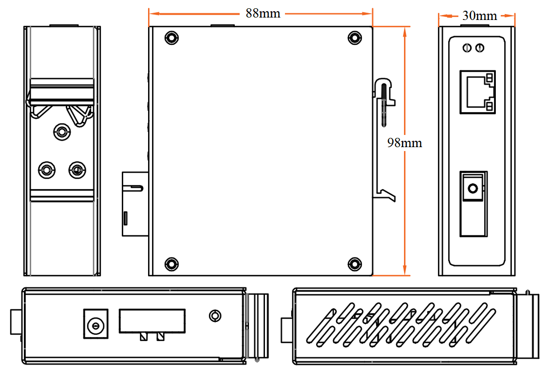 2 port industrial PoE switch, PoE switch, industrial PoE switch