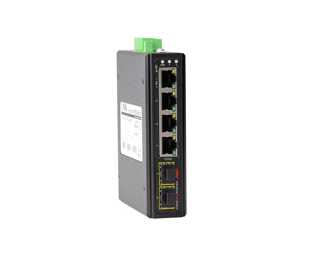 Gigabit 6-port industrial bt PoE switch