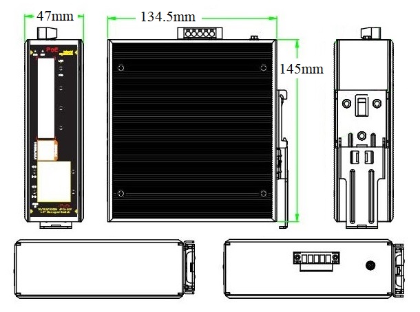 8 port Gigabit managed industrial PoE switch, industrial PoE switch, PoE switch