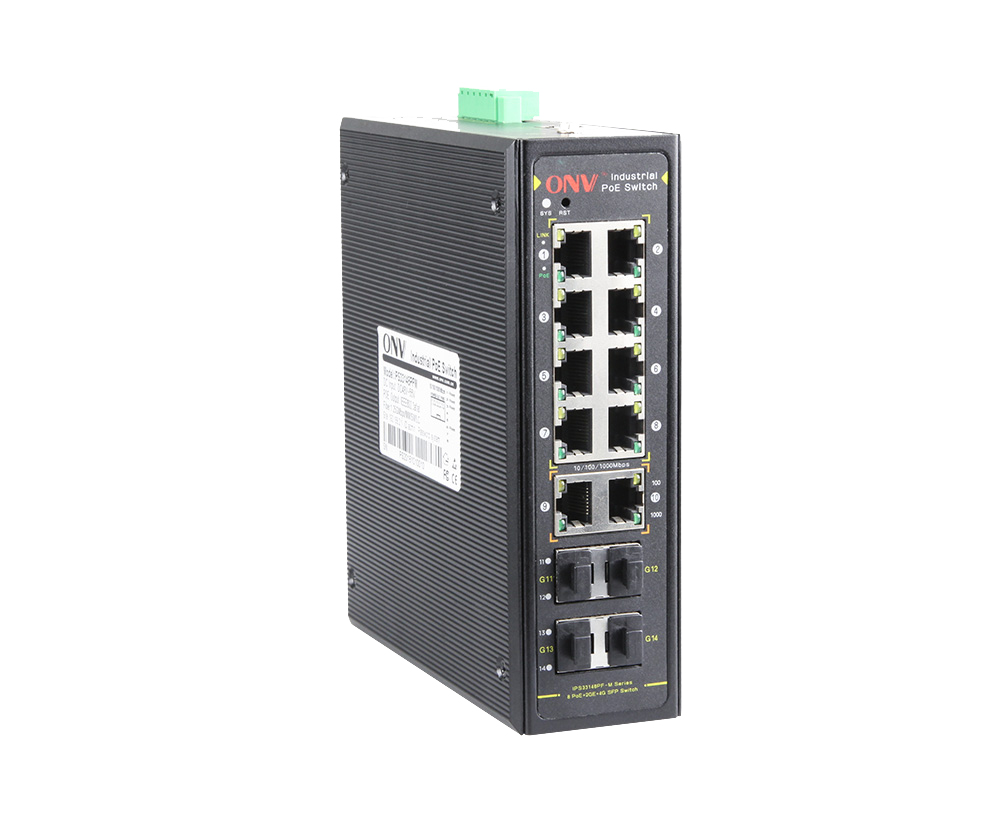 Gigabit  14-port L2+ managed industrial PoE switch