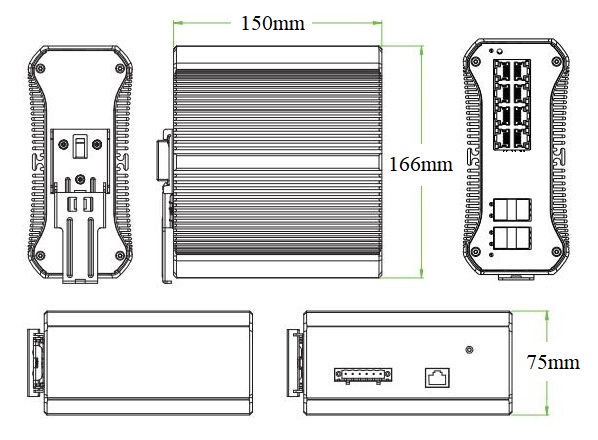 12 port managed industrial Ethernet switch, industrial Ethernet switch
