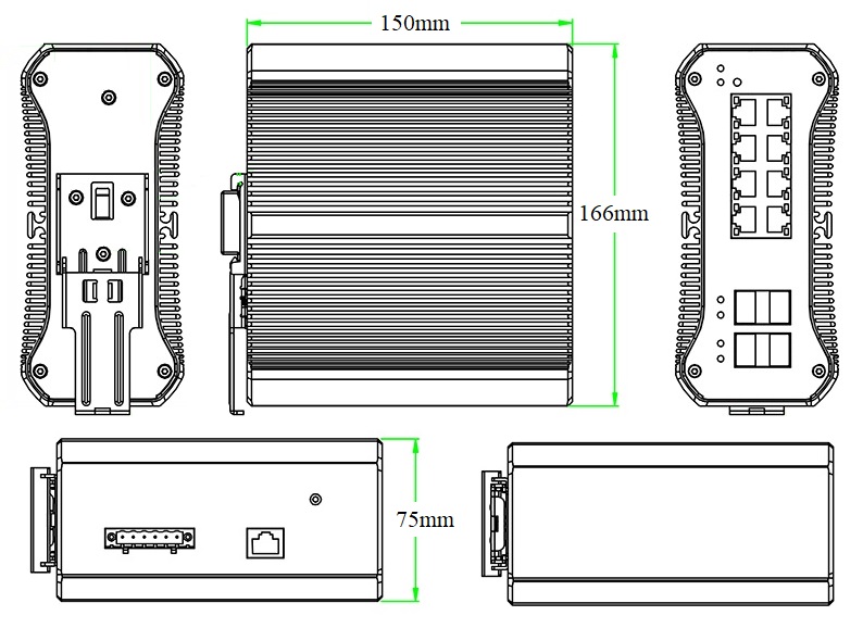 12 port managed industrial Ethernet switch, industrial Ethernet switch