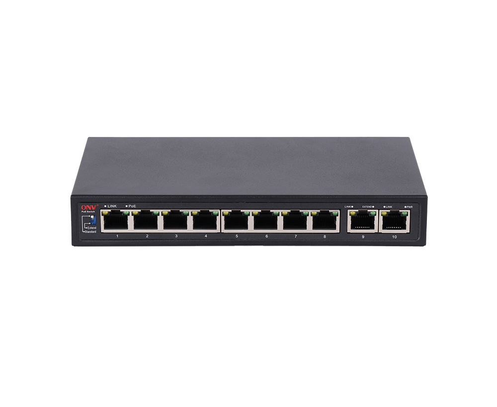 10M/250 meters transmission 10/100M 10-port PoE switch
