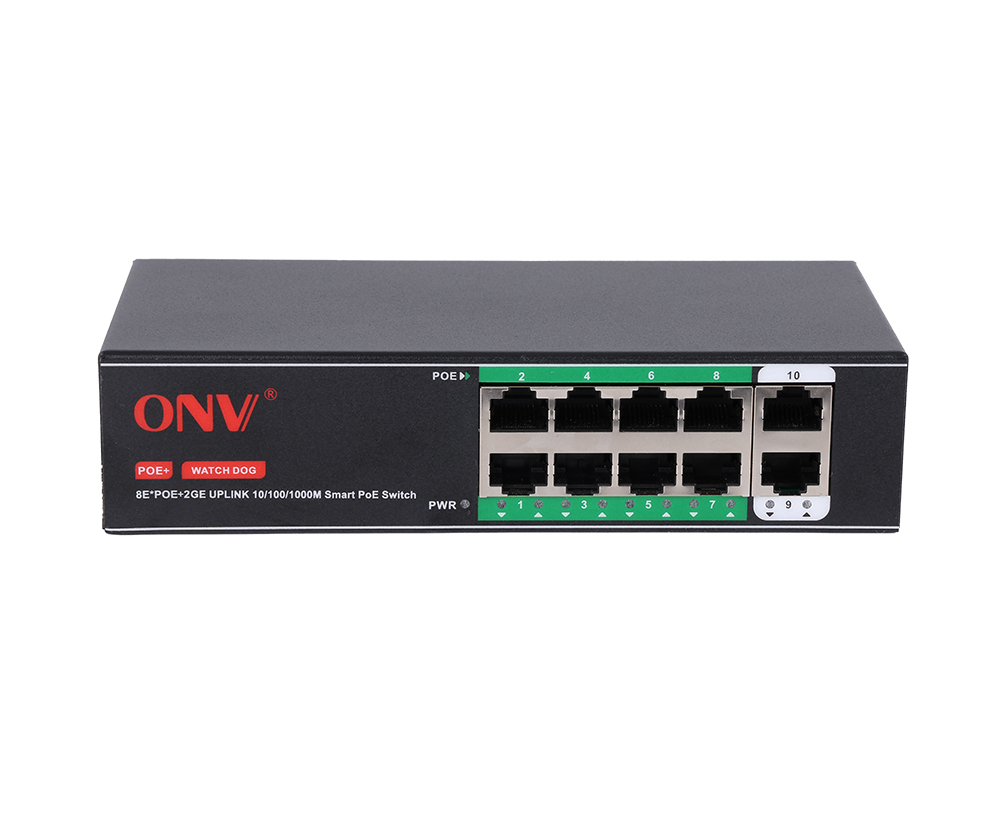 Gigabit uplink 10-port smart PoE switch