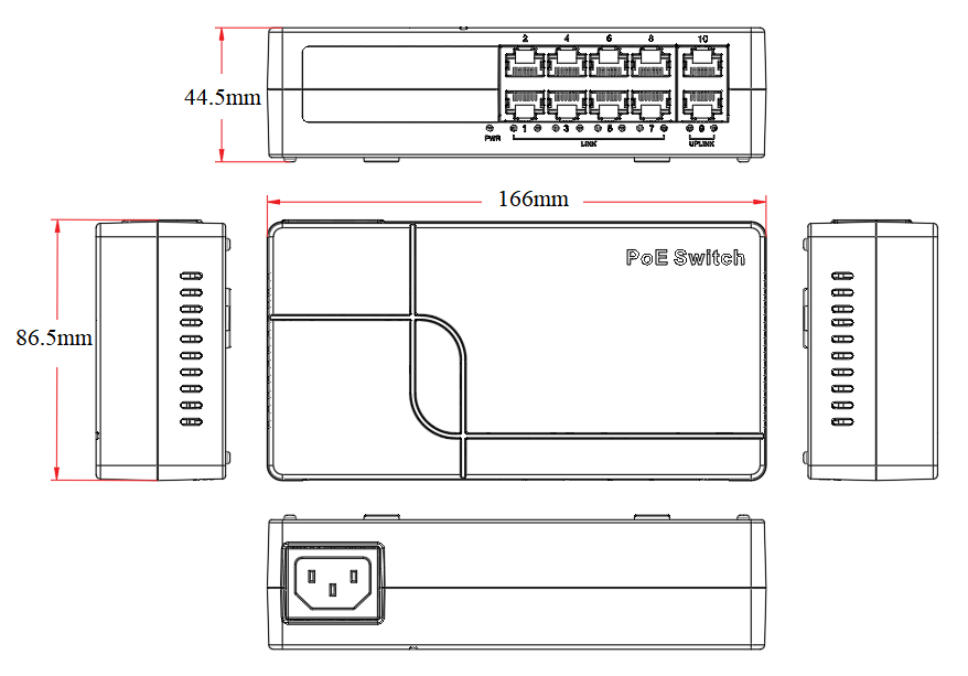 smart PoE switch, PoE switch 8 port, PoE switch