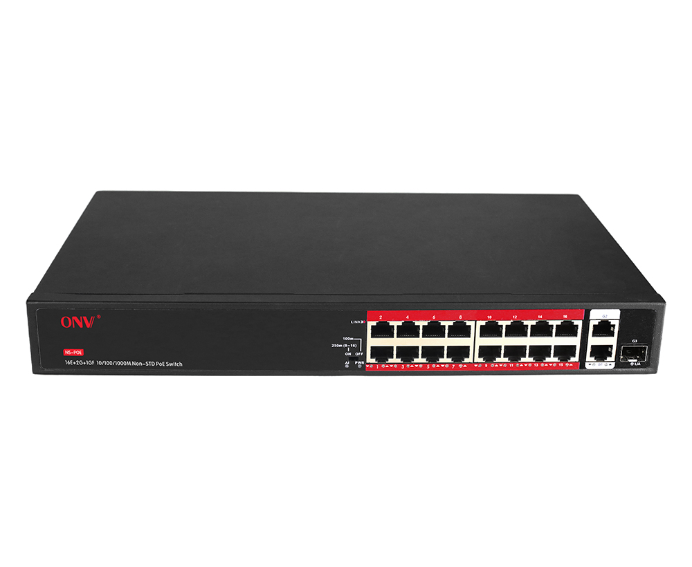 Gigabit uplink 19-port non-standard PoE switch