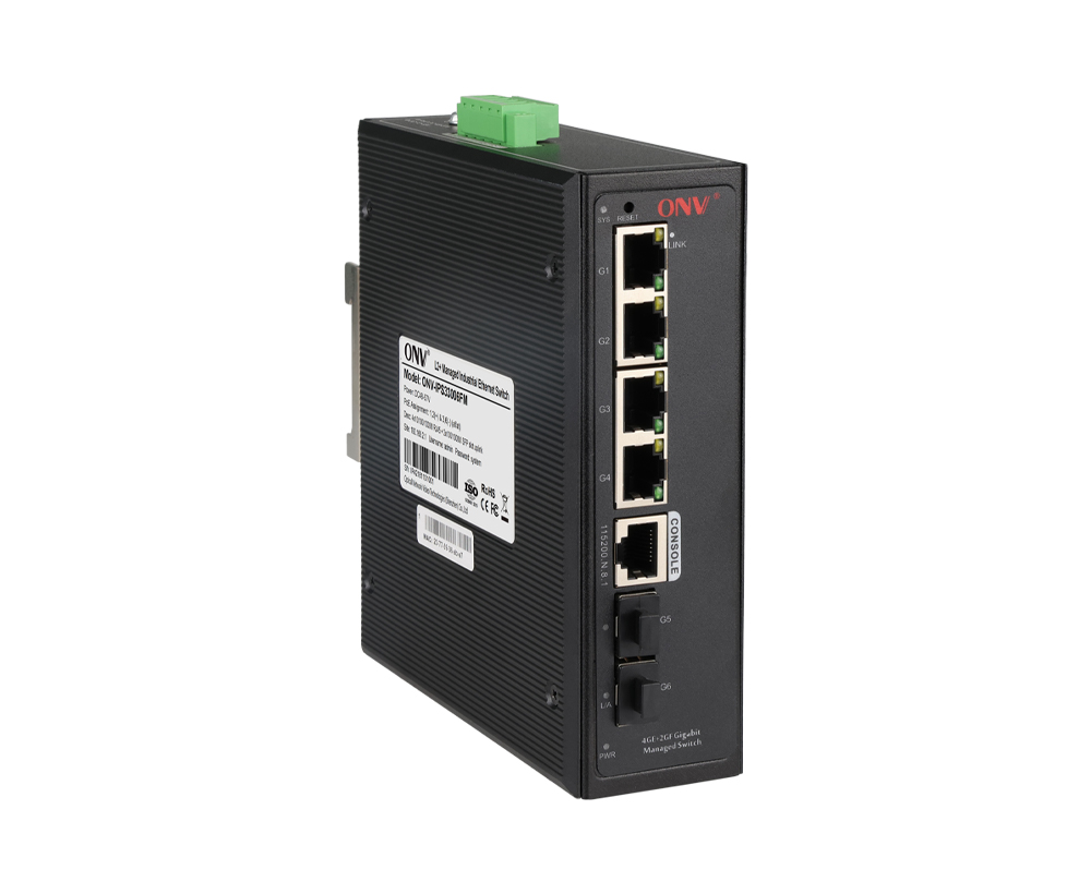 Gigabit 6-port L2+ managed industrial Ethernet switch