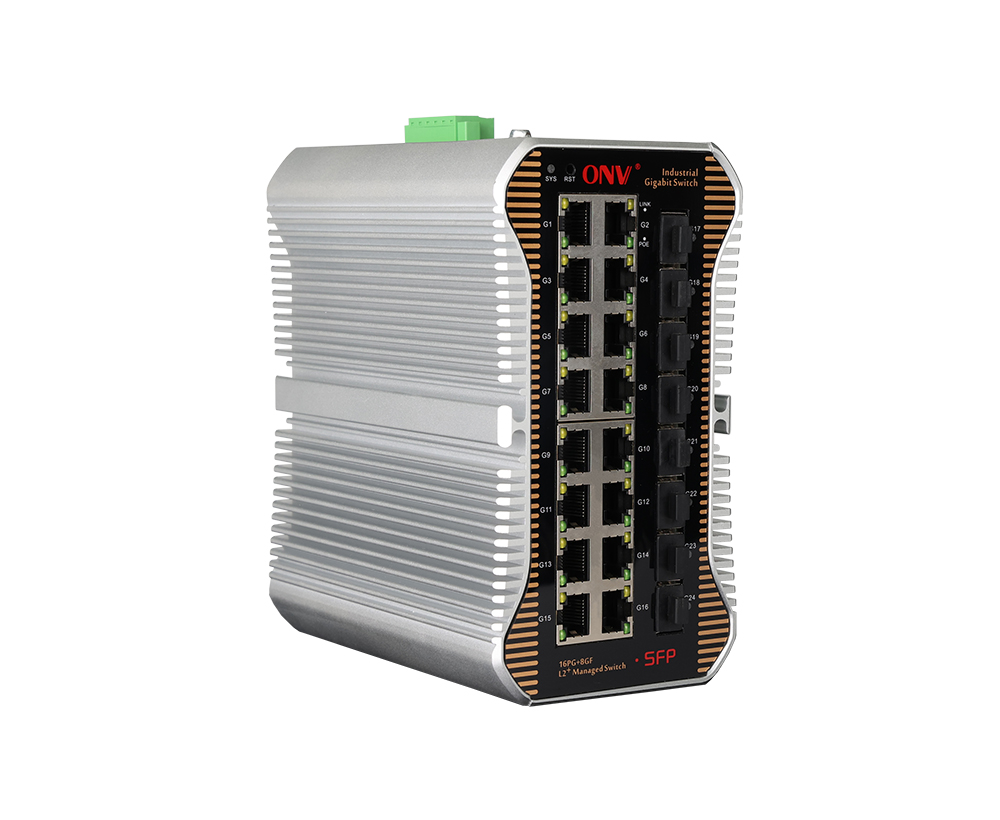 Gigabit 24-port L2+ managed industrial PoE switch