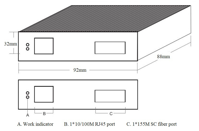 2-port 10/100M industrial Ethernet fiber switch, industrial Ethernet switch