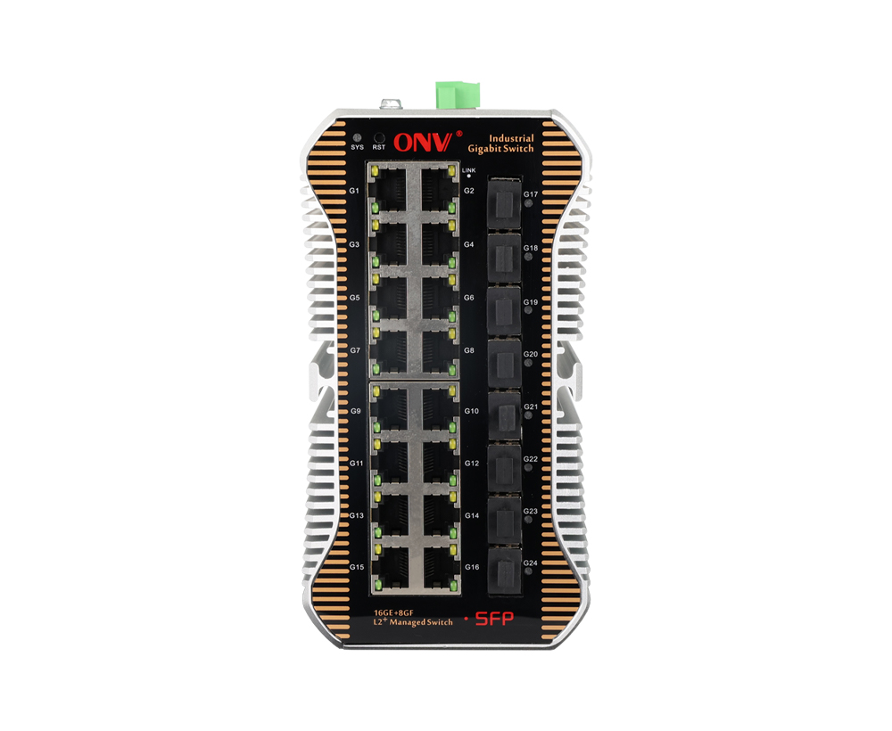 Gigabit 24-port L2+ managed industrial Ethernet switch