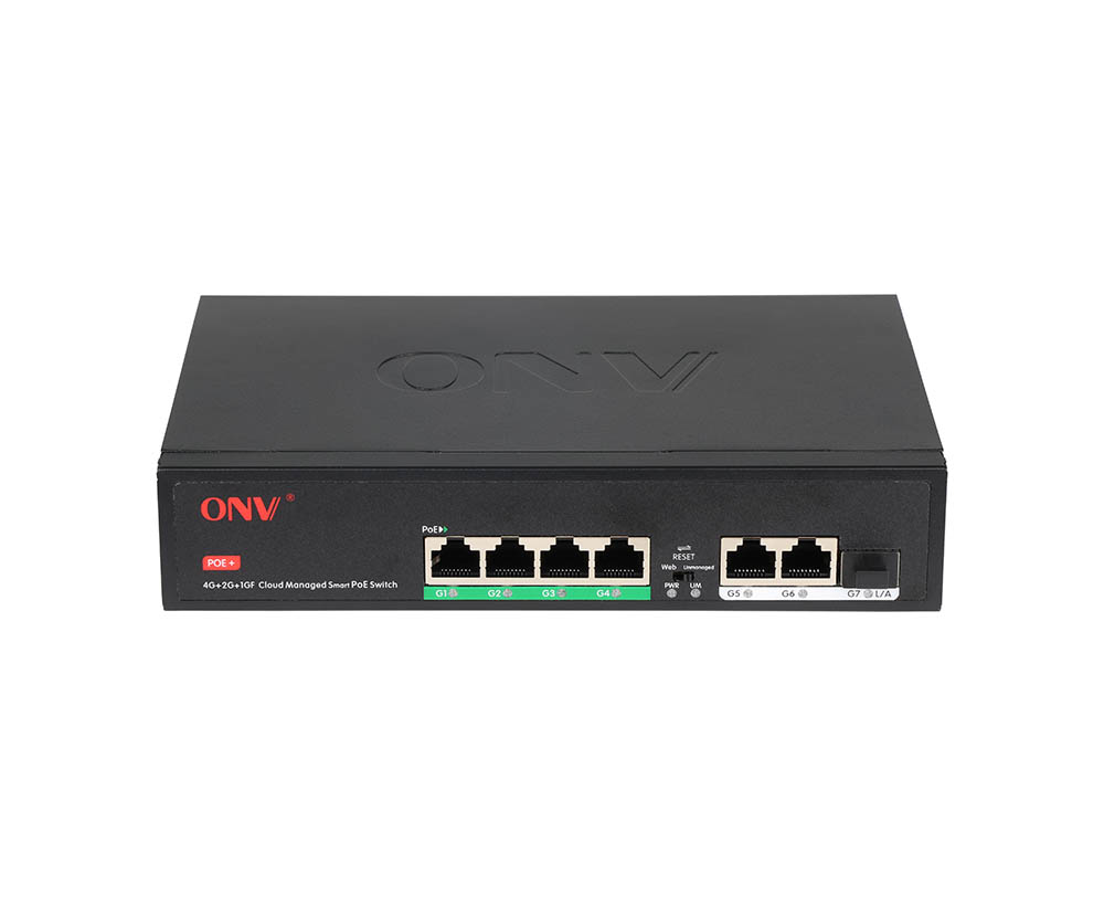 Gigabit 7-port Easy managed PoE switch